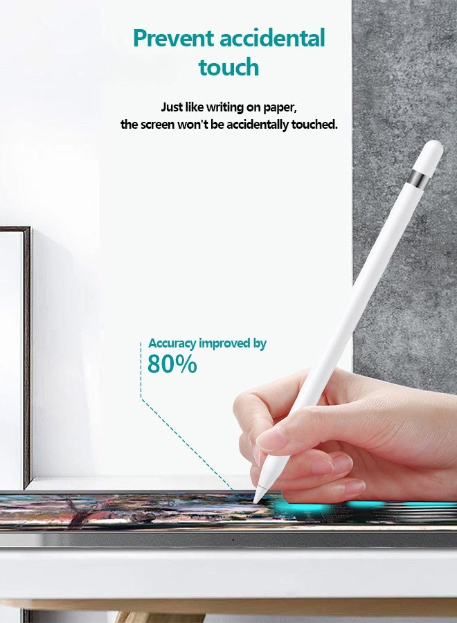 نُوِيق قلم لمس لأجهزة iPad، الجيل الأول، مزود بموصل Lightning، هيكل أسطواني، حساس للإمالة، شحن سريع، متوافق مع موديلات iPad من عام 2018 وما بعده، أبيض - Image 5